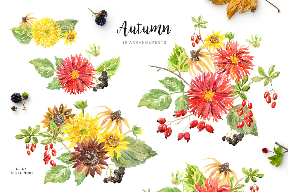 Autumn. Watercolor collection, an Illustration by OJardin (Photo 4 of 7)