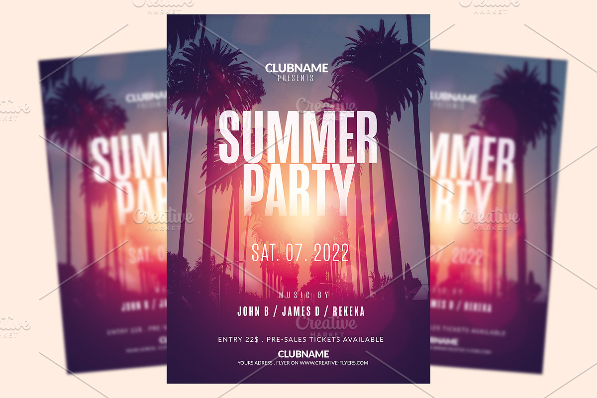 Summer Poster Template, a Poster Template by Rome B Creation