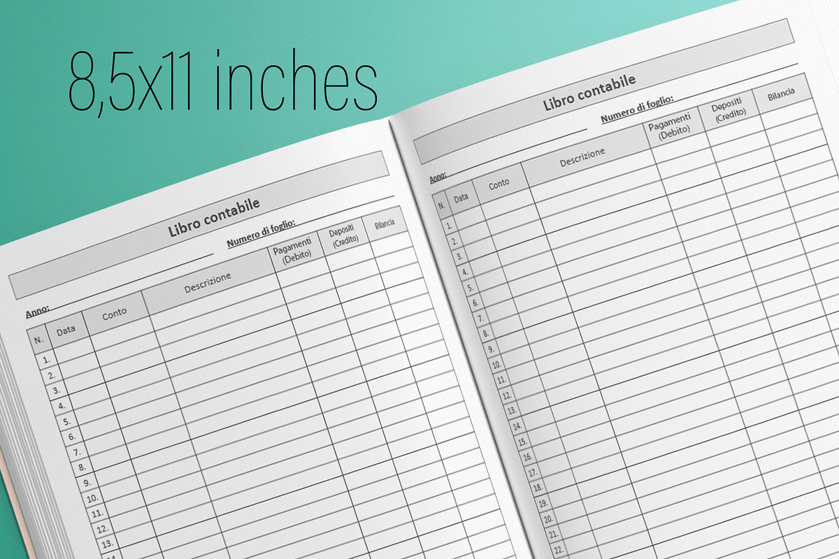 Italian Accounting Ledger Interior, a Templates & Theme by MatiArtShop (Photo 2 of 2)