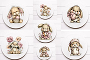 Whimsical Easter Bunny Clipart, an Illustration by Designworld (Thumbnail 5 of 6)