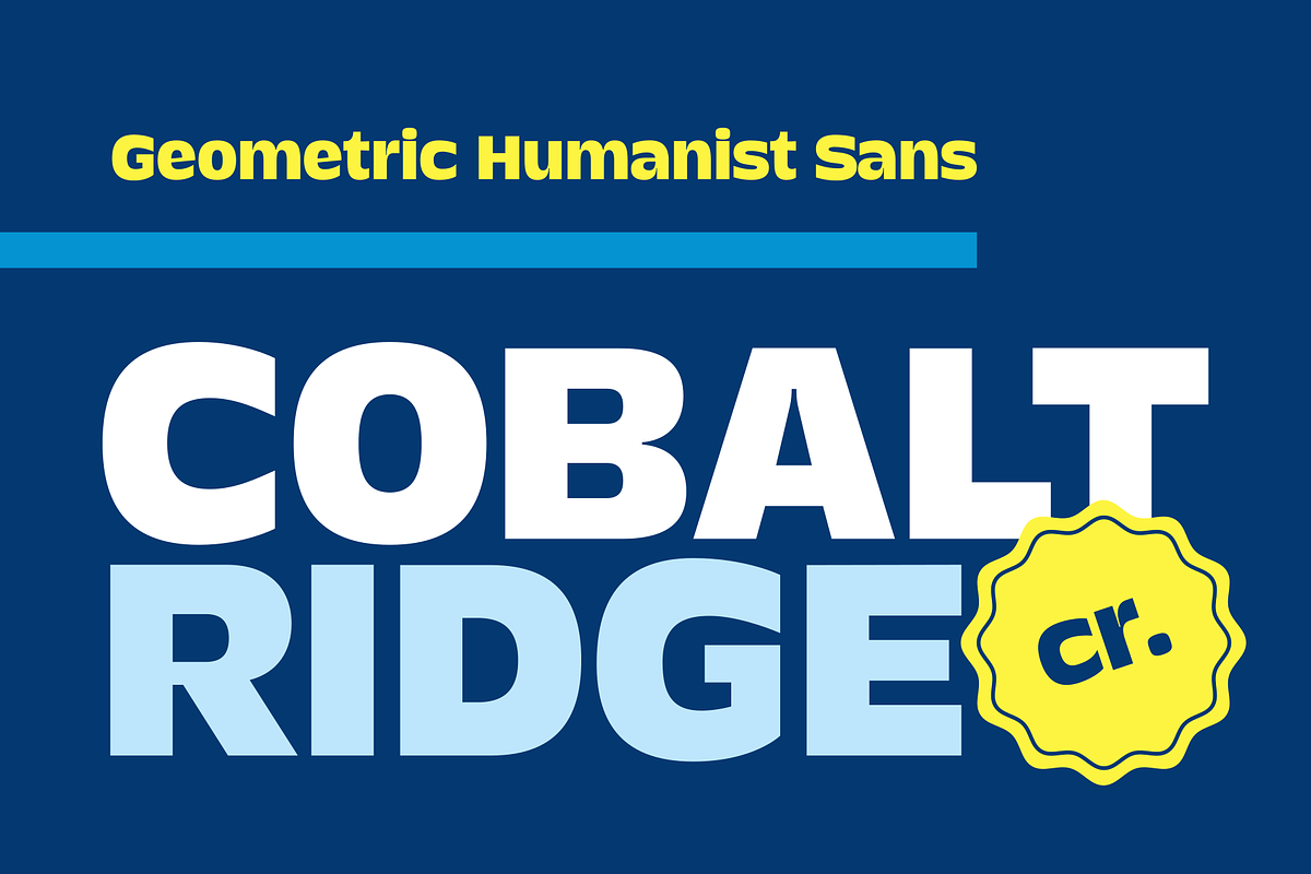 Cobalt Ridge, a Sans Serif Font by Xelo Graph (Photo 1 of 10)