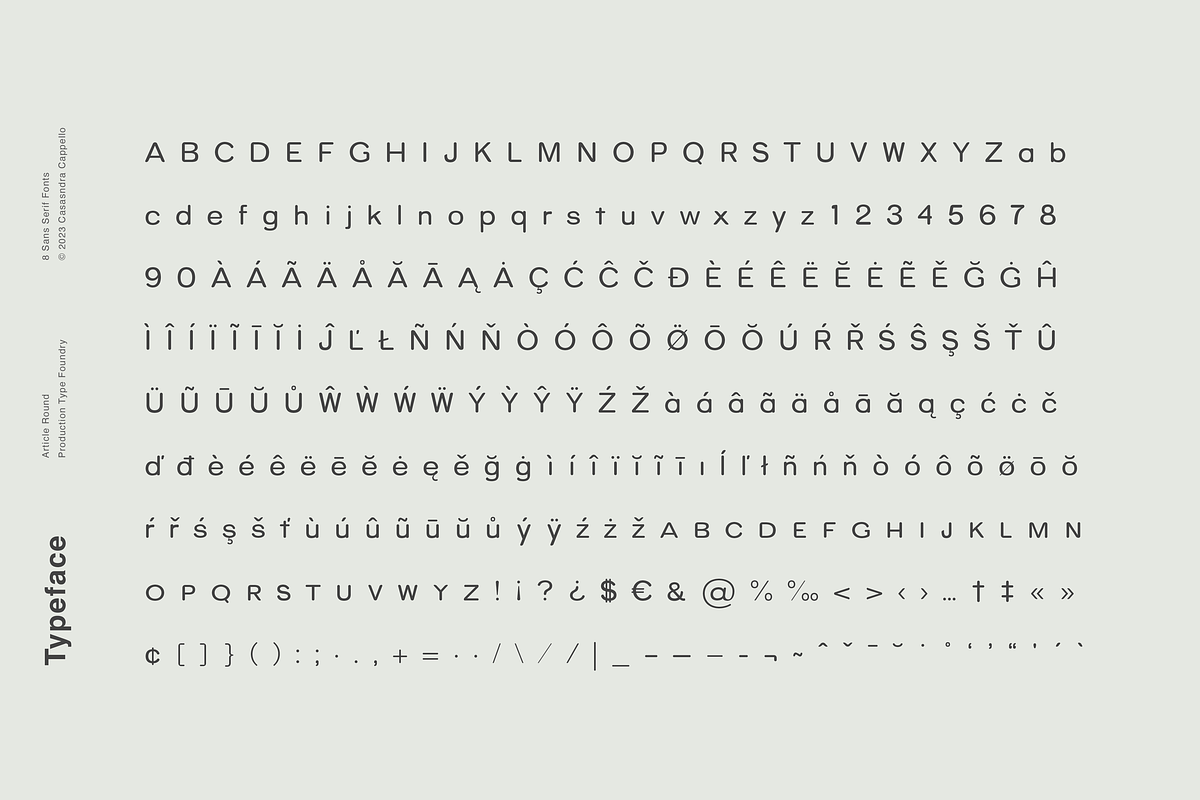 Article Round - A Geometric Typeface, a Sans Serif Font by Cassandra Cappello (Photo 8 of 8)