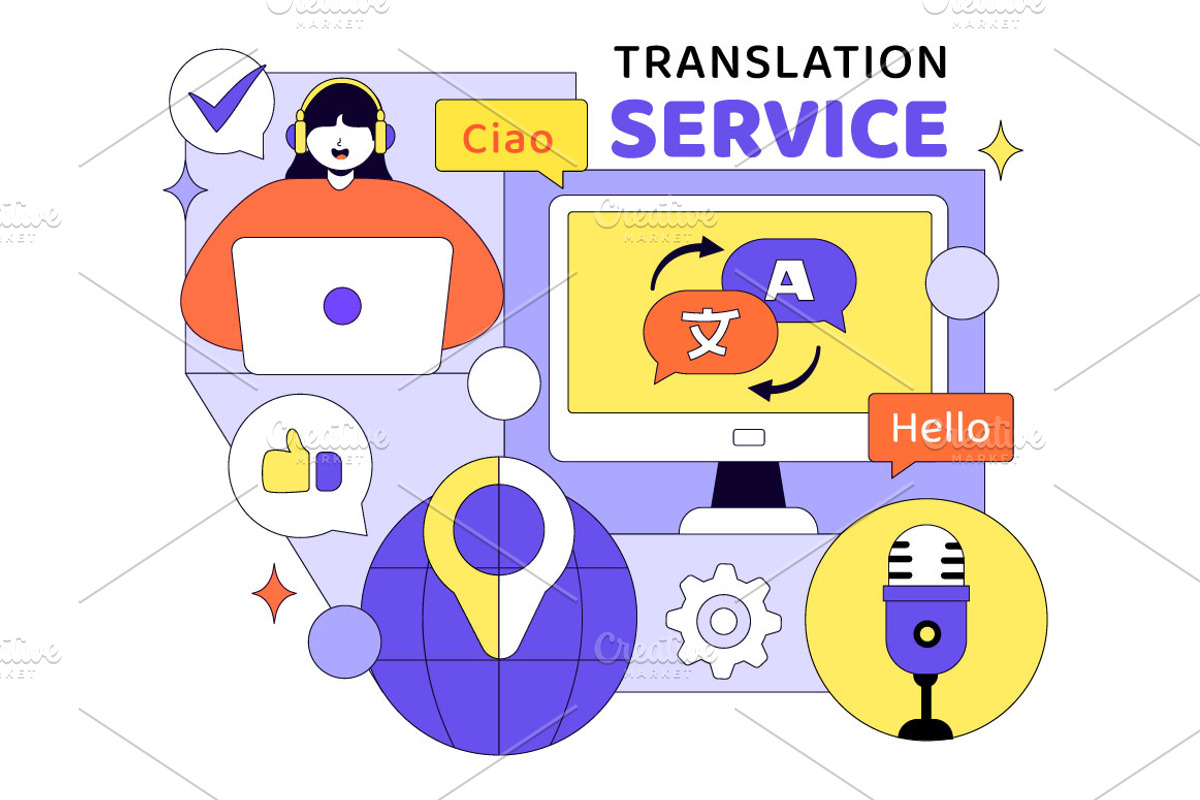 10 Multilingual Translation Service, an Education Illustration by denayunebgt (Photo 4 of 4)