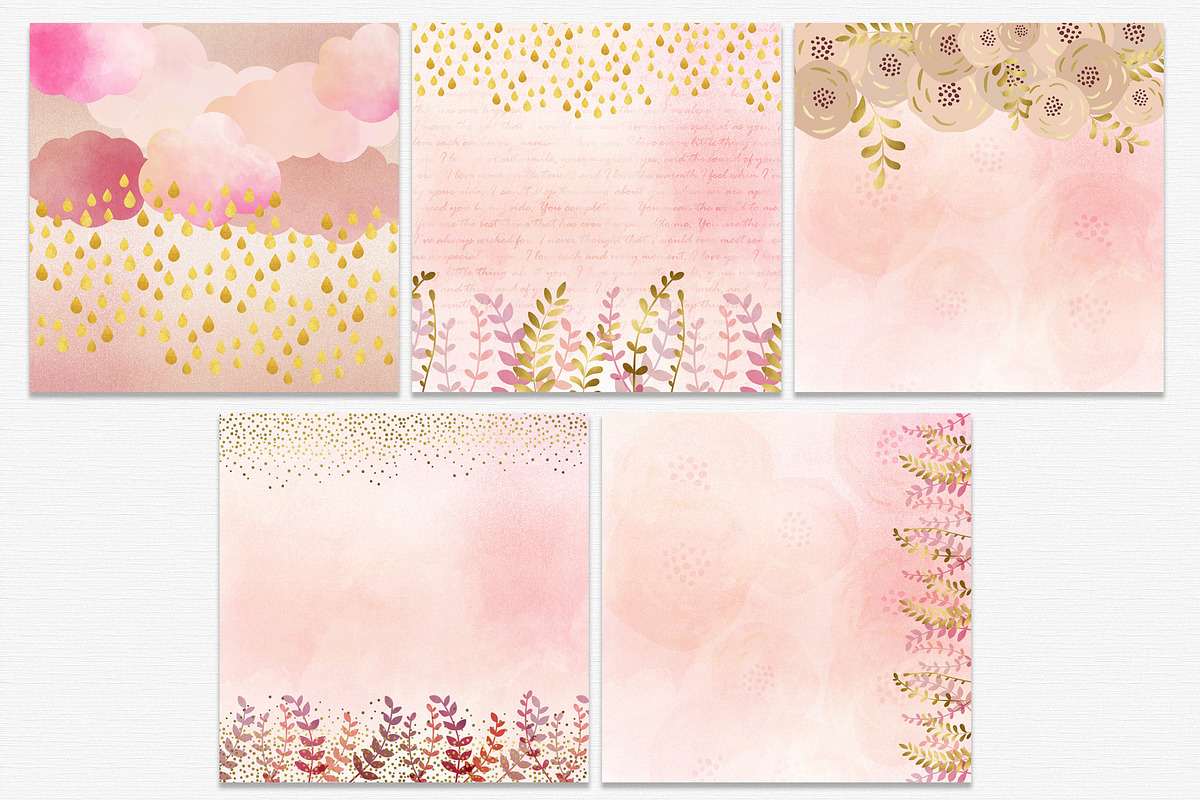 Blush & Gold Dreams Papers, a Texture Graphic by Chus Moreno Studio (Photo 3 of 8)