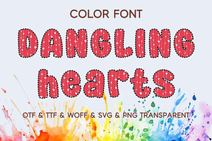 Dangling Hearts - Color Font