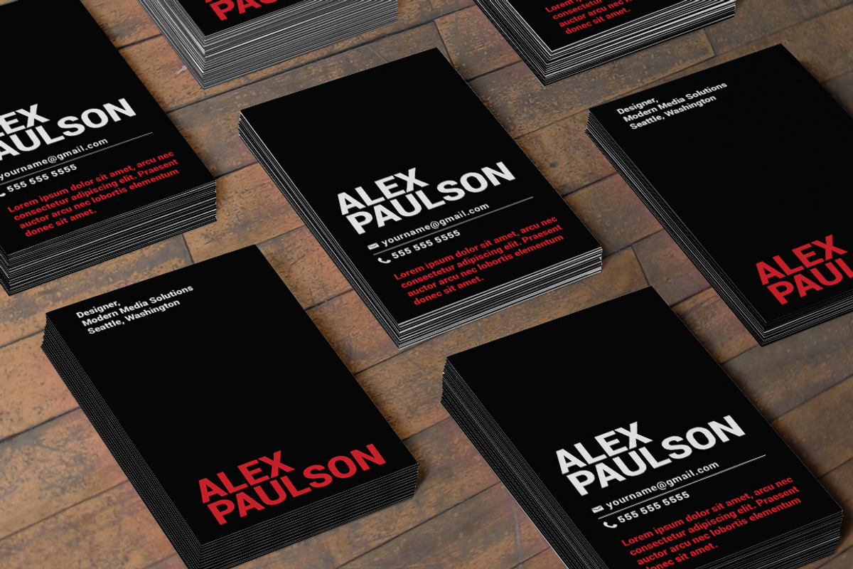 Simple Business Card Design 014, a Business Card Template by Nonaglyph Design (Photo 2 of 4)