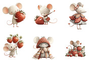 Strawberry Mouse PNG Clipart, a Seasonal Illustration by Designking (Thumbnail 4 of 5)