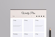 Weekly Plan Layout, a Stationery Template by MightyDesign (Thumbnail 2 of 8)