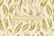 Summer Green Painted Leaves, a Pattern Graphic by MalyskaStudio (Thumbnail 1 of 13)