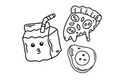 hand drawn food and drink icon set, an Outline Icon by foxndeer (Thumbnail 4 of 4)