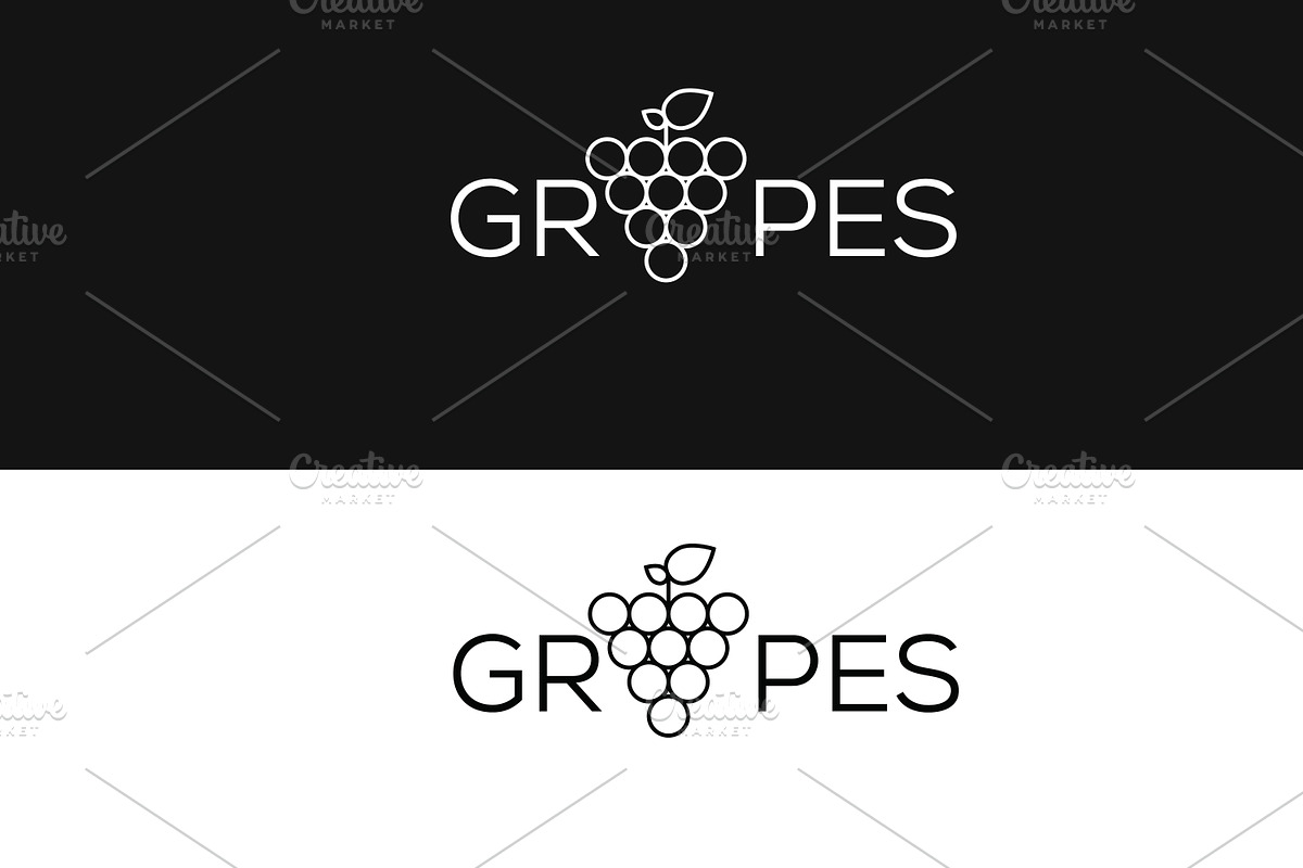Grape Logo Template, a Branding & Logo Template by Graphic Origin (Photo 2 of 2)