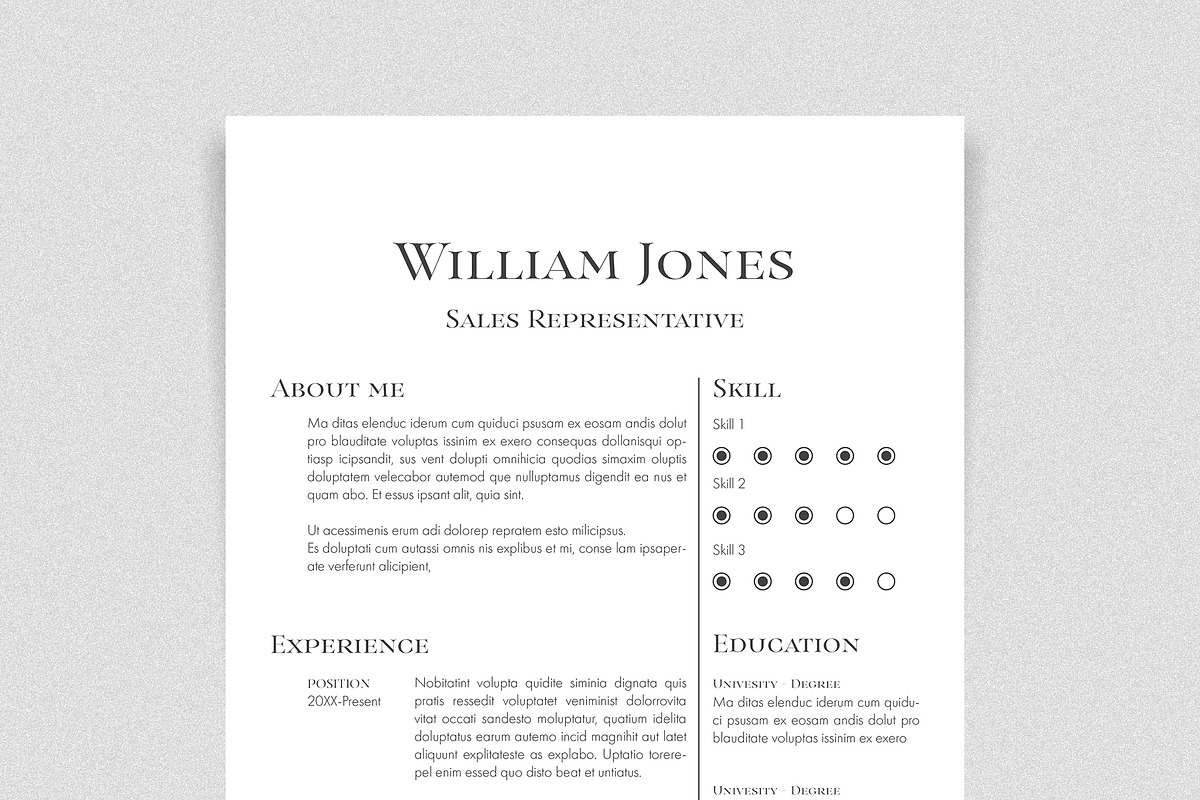 Clean Black Resume, a Resume Template by wavebreak