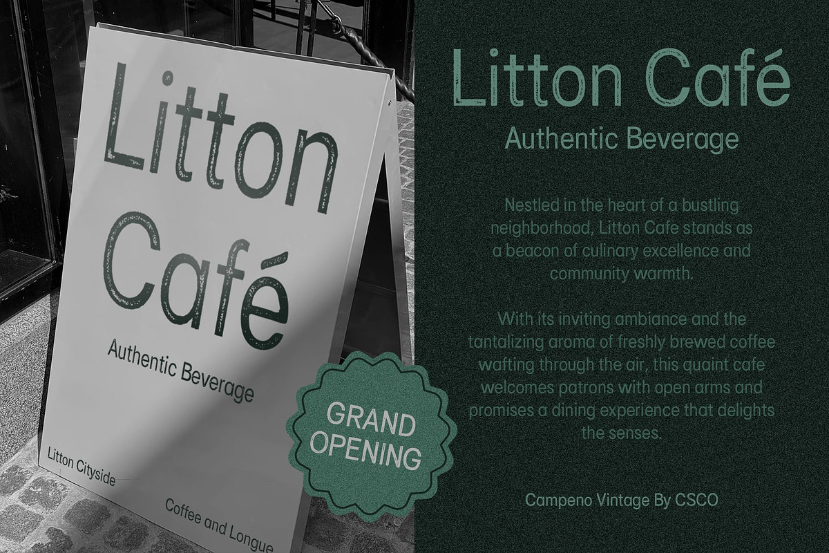 Campeno Vintage, a Sans Serif Font by Craft Supply Co. (Photo 6 of 8)
