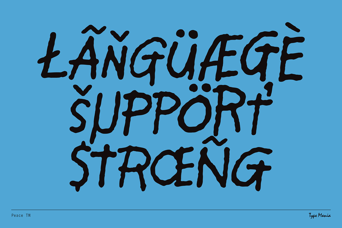 Peace TM – Automatic Script, a Handwritten Font by Type Mania (Photo 13 of 14)