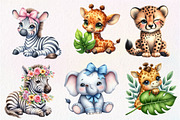 Cute Safari Animals, Clipart, an Illustration by Dream Creation (Thumbnail 6 of 6)