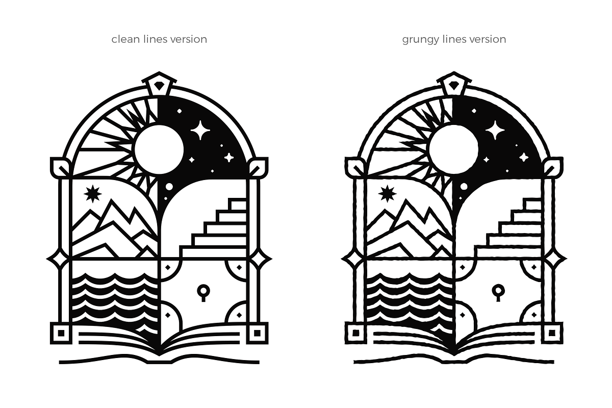 Ex Libris Bookplate Window Vector, an Education Illustration by Tovarkovdesign (Photo 3 of 5)