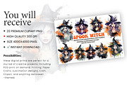 Halloween Spooky Witch PNG Bundle, a Seasonal Illustration by Creative Arslan (Thumbnail 5 of 11)