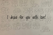 Cute Kawaii Dogs Couples Love, an Animal Illustration by Palau (Thumbnail 9 of 12)
