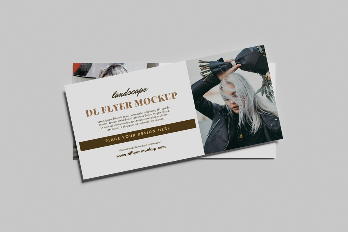Landscape DL Flyer Brochure Mockup, an Advertising Mockup by GraphicWindow (Photo 5 of 7)