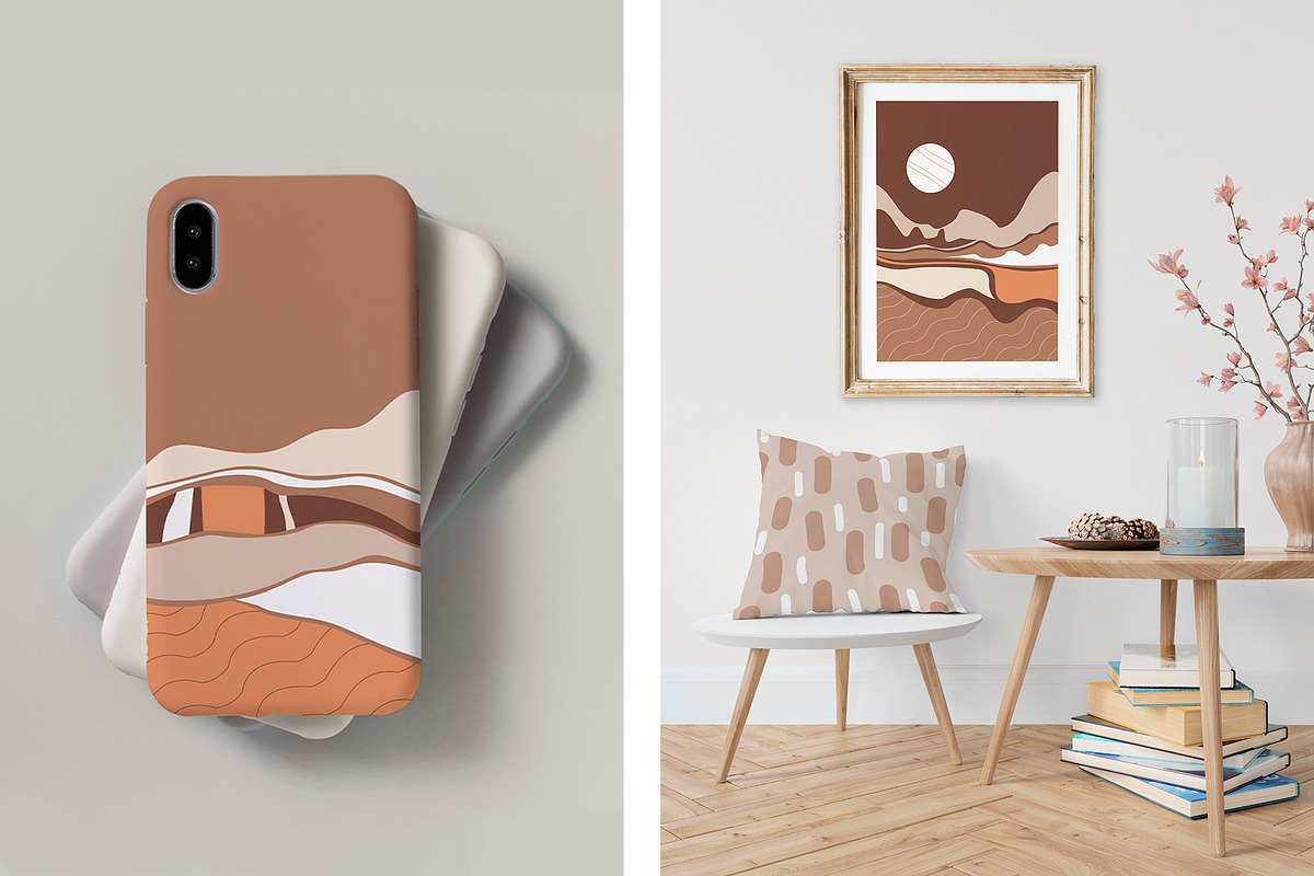Boho Abstract Landscapes, a Decorative Illustration by Pretty Meerkat (Photo 5 of 8)