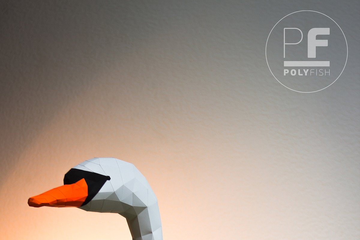 DIY Swan 3D model template, a Graphic by PolyFish