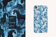 Floral horse seamless watercolor set, a Pattern Graphic by PatternsBlooming (Thumbnail 4 of 6)