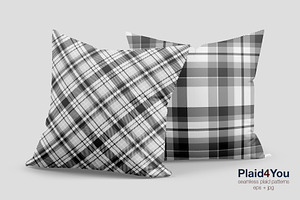 50 Grayscale Pattern Plaids