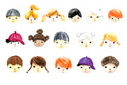 Watercolor children, an Education Illustration by Vikeriya (Thumbnail 3 of 3)
