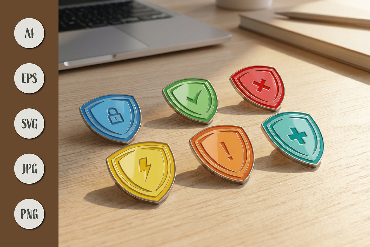 Security Status Icons, a Solid Icon by Saba Vector (Photo 2 of 3)