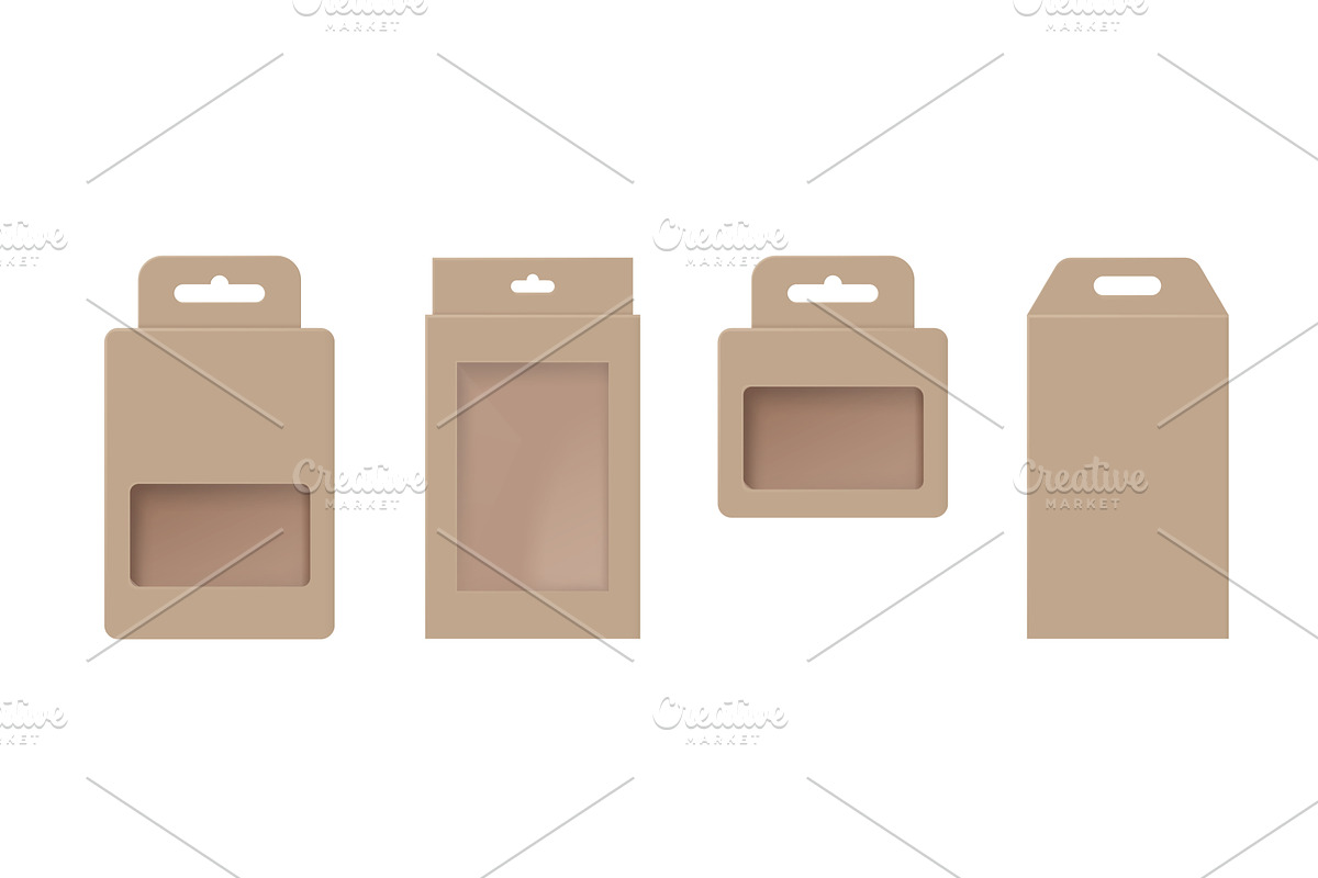 Craft hanging box. Realistic craft, a Finance Illustration by Stock-Smart-Start