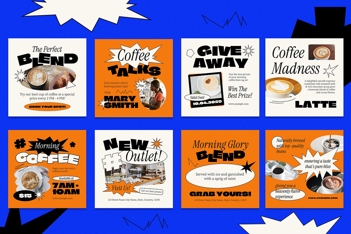 Anti Design Coffee Shop Instagram, a Social Media Template by Aiyari Graphic (Photo 3 of 5)