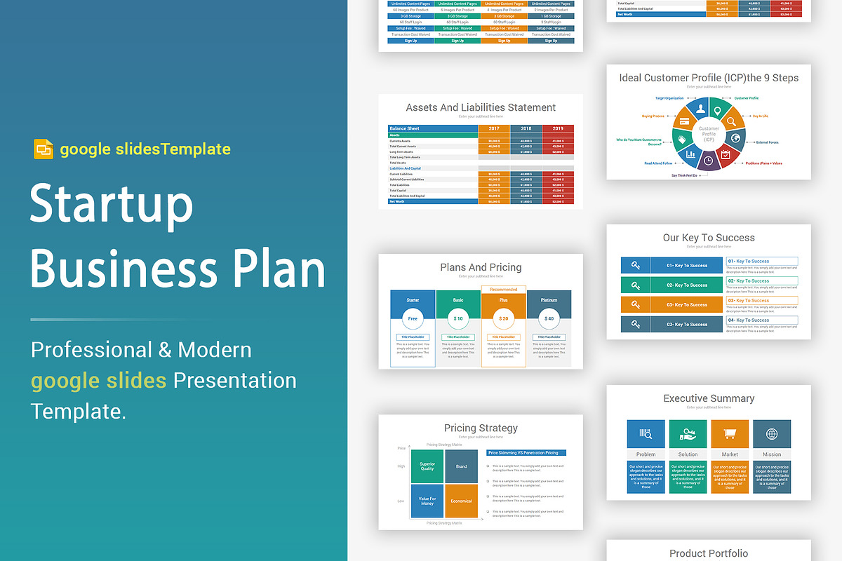 Startup Business Plan Google Slides, a Presentation Template by OceanArt (Photo 1 of 19)