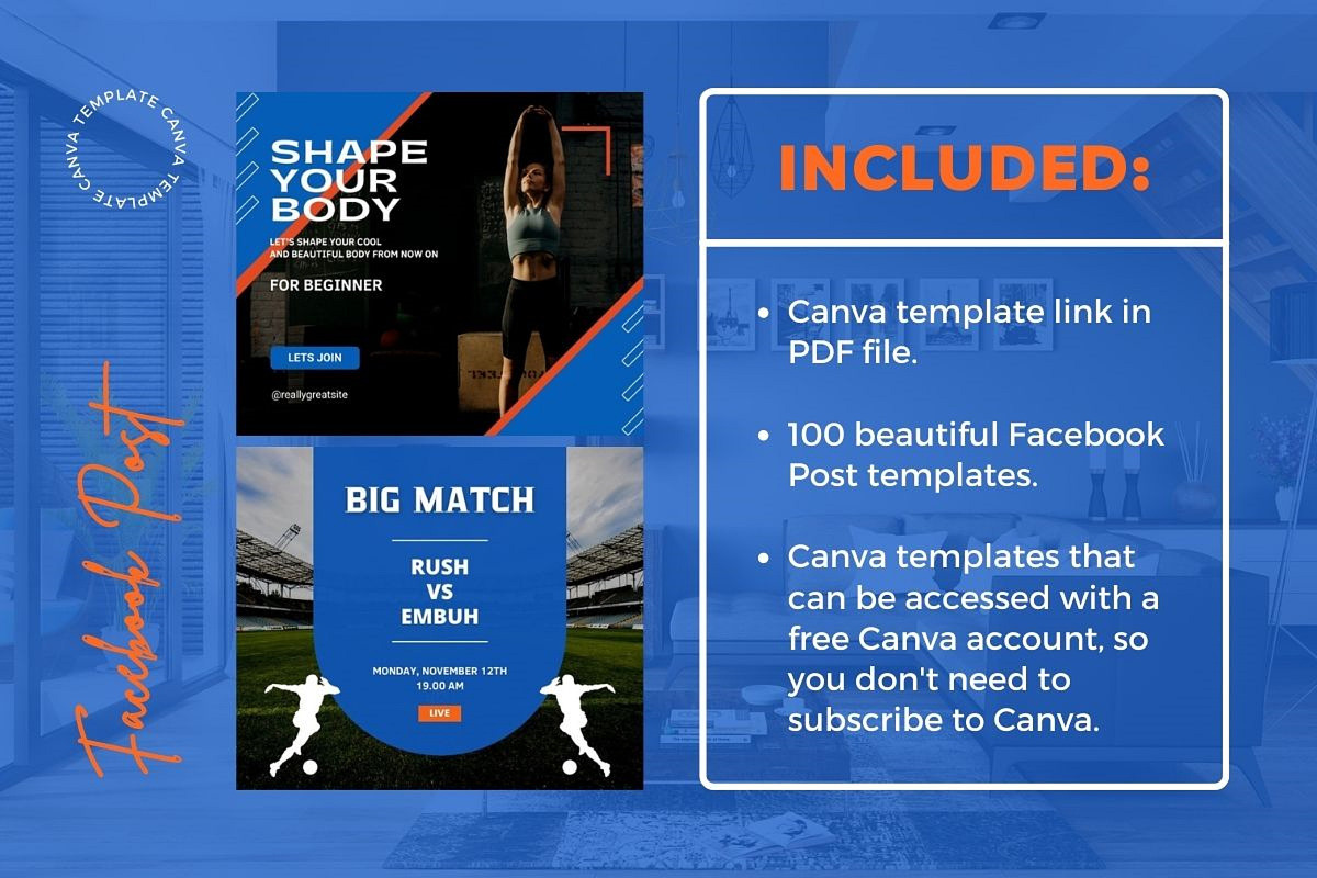 Sports Content Facebook Posts, a Social Media Template by emcrea (Photo 5 of 9)