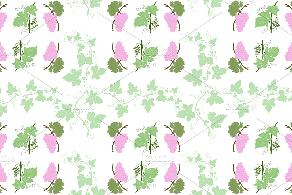 10 Grapevine seamless patterns, a Pattern Graphic by YvY (Photo 2 of 12)