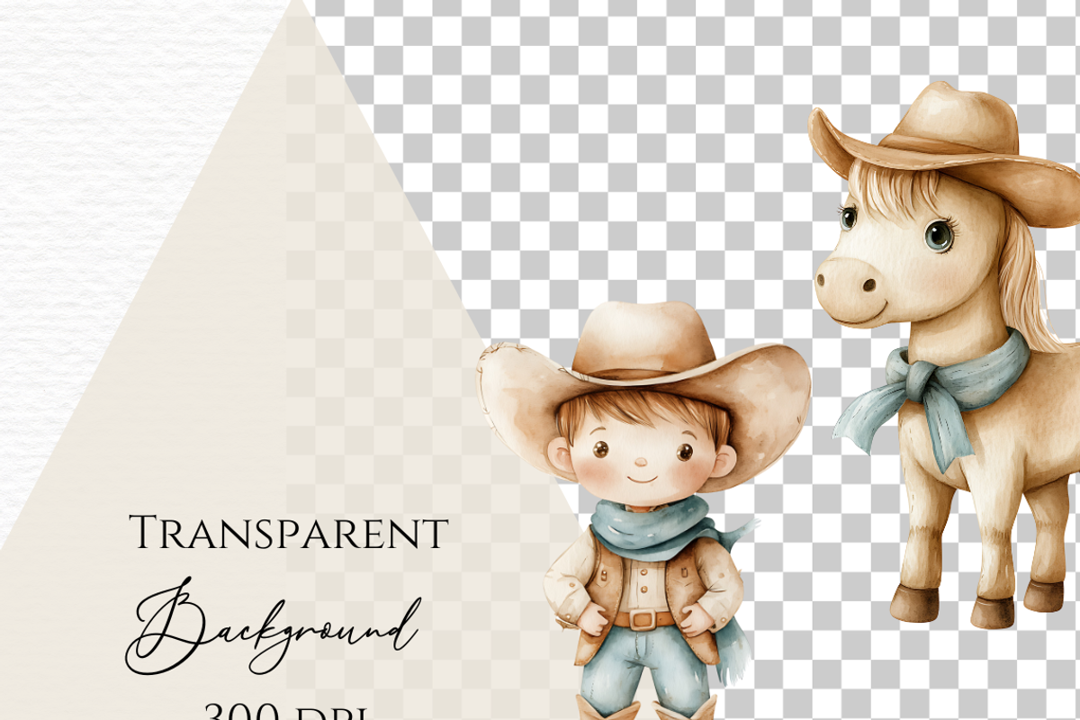 Baby cowboy boot clipart, Watercolor, a Decorative Illustration by Invite to Clipart (Photo 5 of 6)