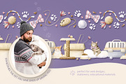 Cats Funny Toys Watercolor Clip art, an Animal Illustration by Elena Malgina Clipart (Thumbnail 12 of 19)