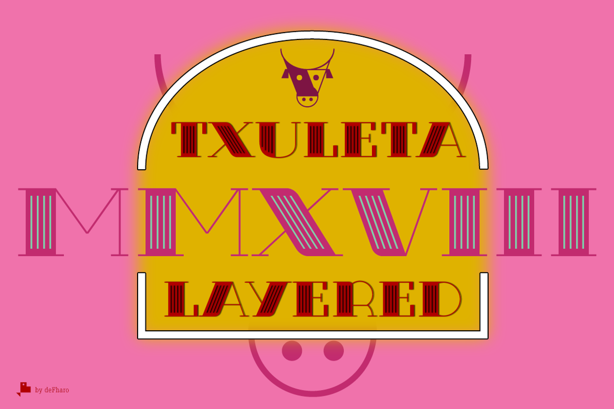 Txuleta Layered & Display -3 fonts- preview 3