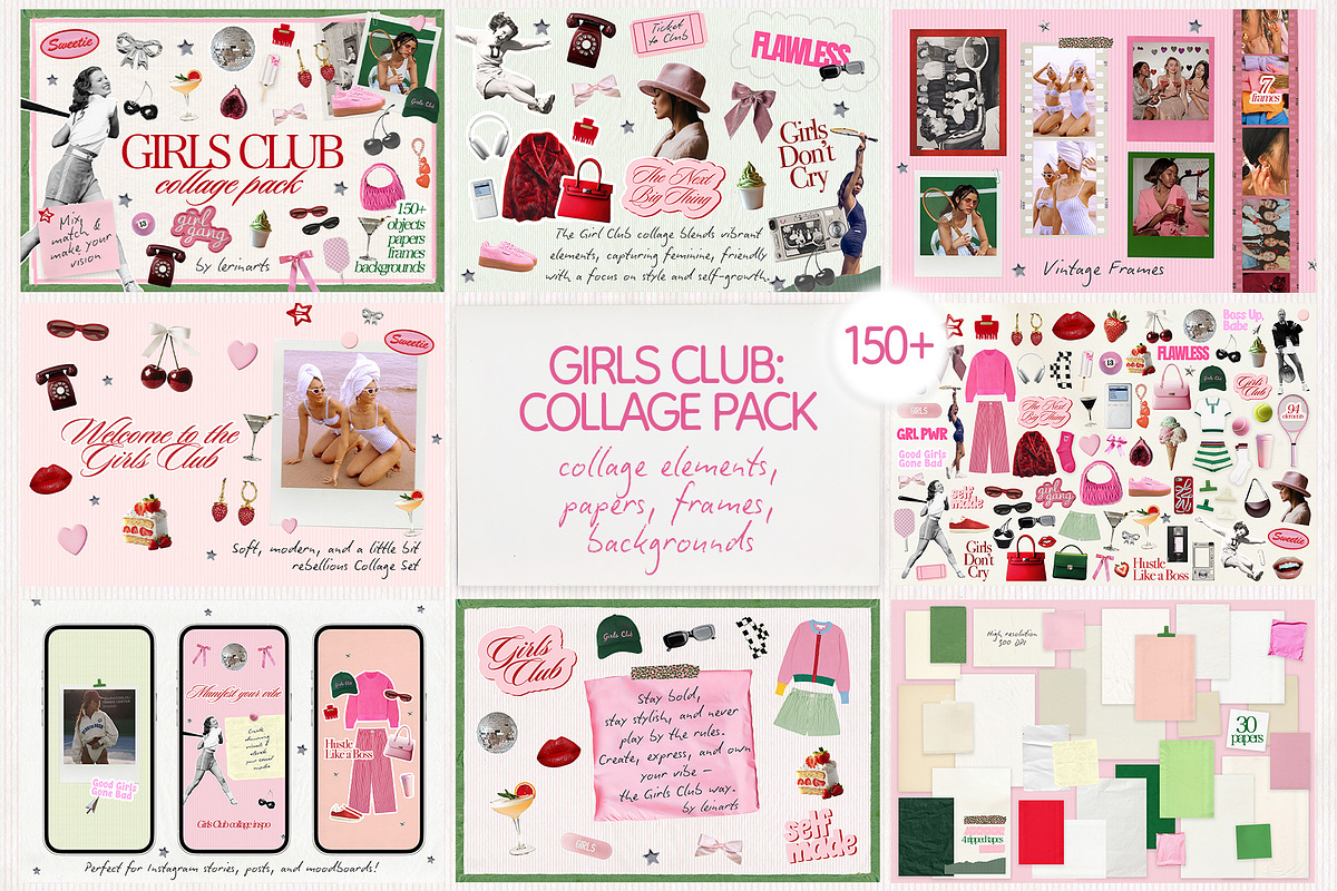 COLLAGE BUNDLE pack (1800+), an Object Graphic by lerinartstudio (Photo 2 of 10)