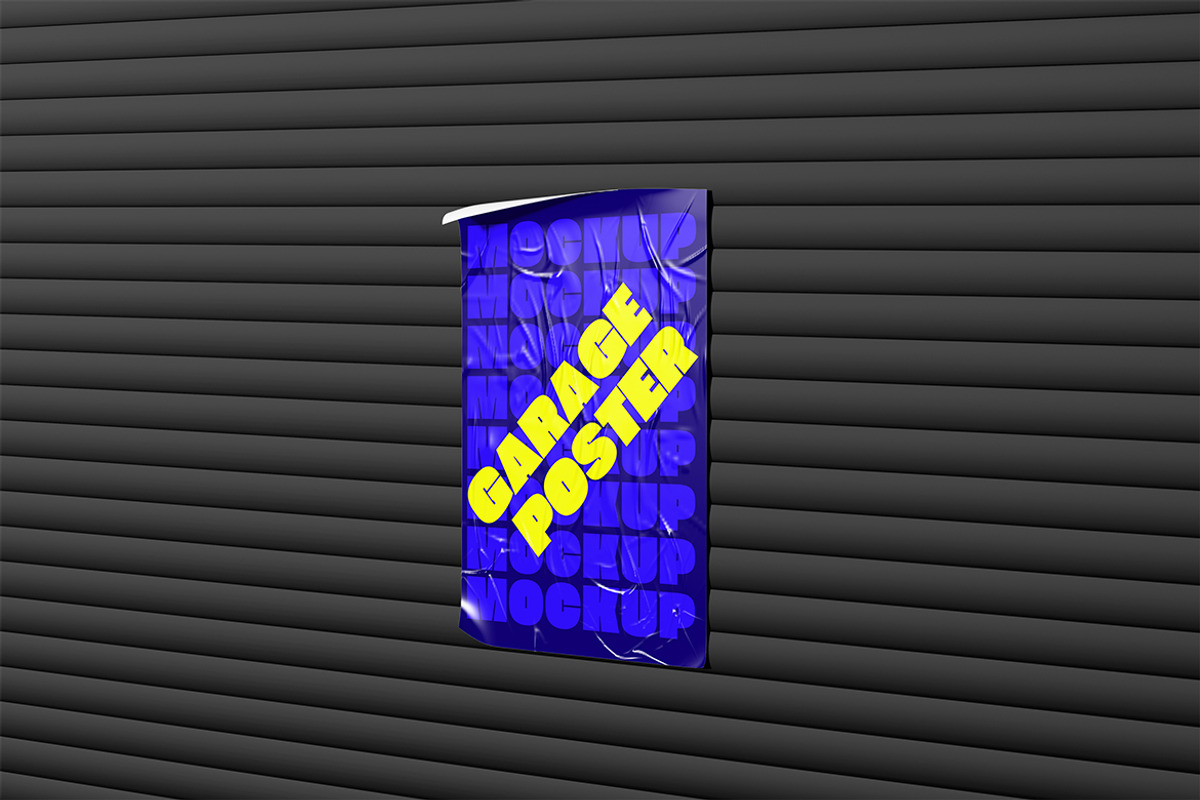 Garage Poster Mockup, an Advertising Mockup by xavier_studio (Photo 3 of 5)