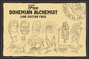 Bohemian Alchemist 5 Font + 15 Badge, a Script Font by Opus Nigrum (Thumbnail 15 of 17)