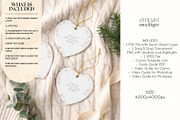 Heart Ornament Mockup Set of 3, a Household Mockup by EmpaviMockups (Thumbnail 2 of 5)