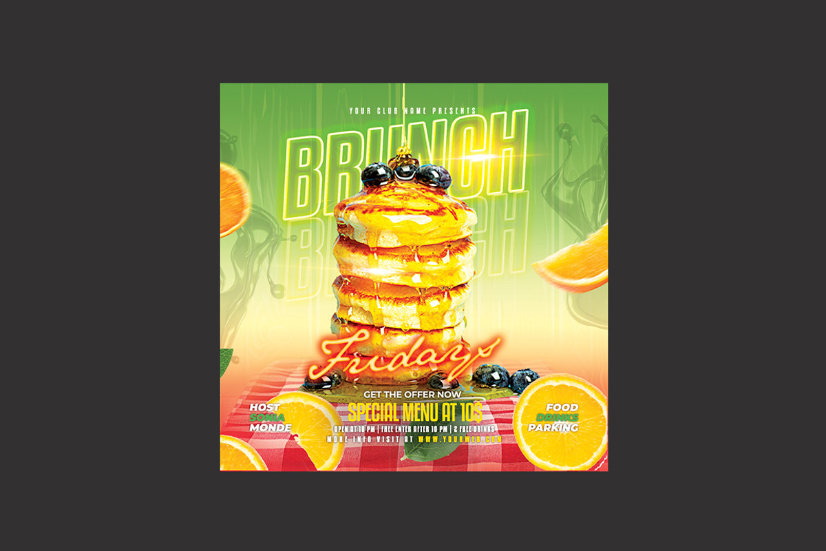 Brunch Flyer, a Flyer Template by DSGraphicDesign