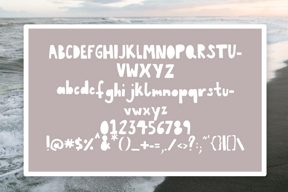 Cocoa Beach Font, a Sans Serif Font by The Besotted Co (Photo 3 of 4)
