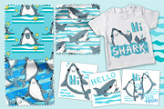 Cute Shark design print, an Illustration by Sweet_print (Thumbnail 1 of 4)