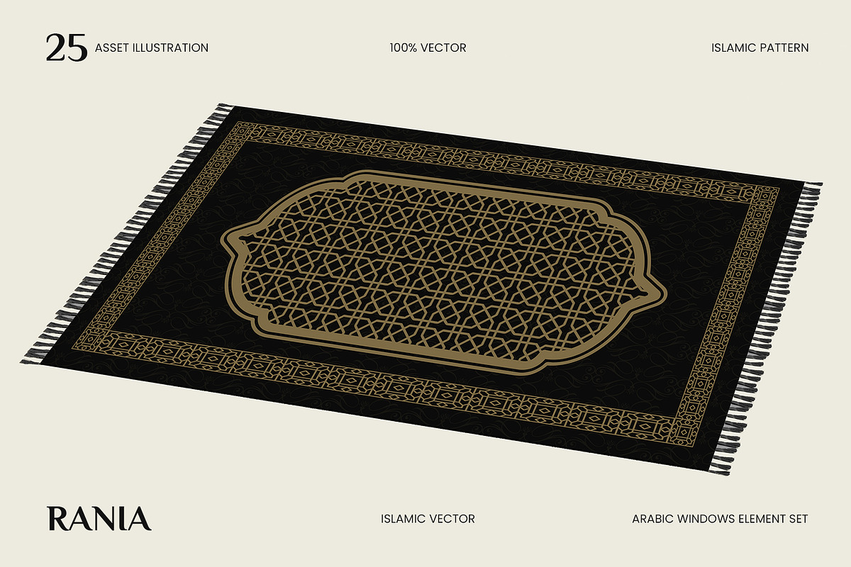 Rania - Arabic Windows Element Set, a Pattern Graphic by Invisual Studio (Photo 6 of 10)