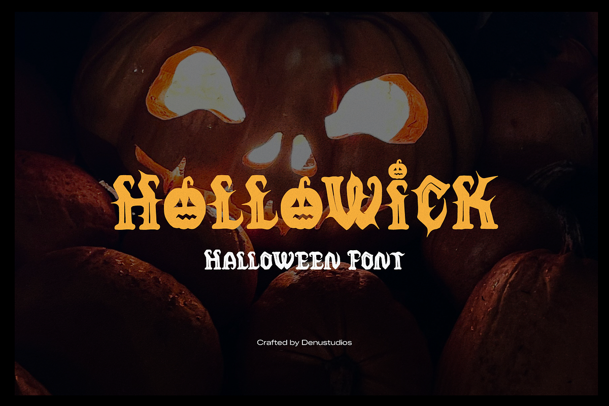 Hollowick | Halloween Font, a Blackletter Font by Denustudios (Photo 1 of 12)
