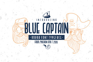 BLUE CAPTAIN TYPEFACE, a Font by 24Design Studios