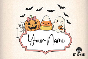 Personalized Kids Halloween Girl PNG, an Illustration by Dream Creation