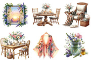 Summer Cottagecore Morning Clipart, an Illustration by Pixels.Craft (Thumbnail 3 of 9)