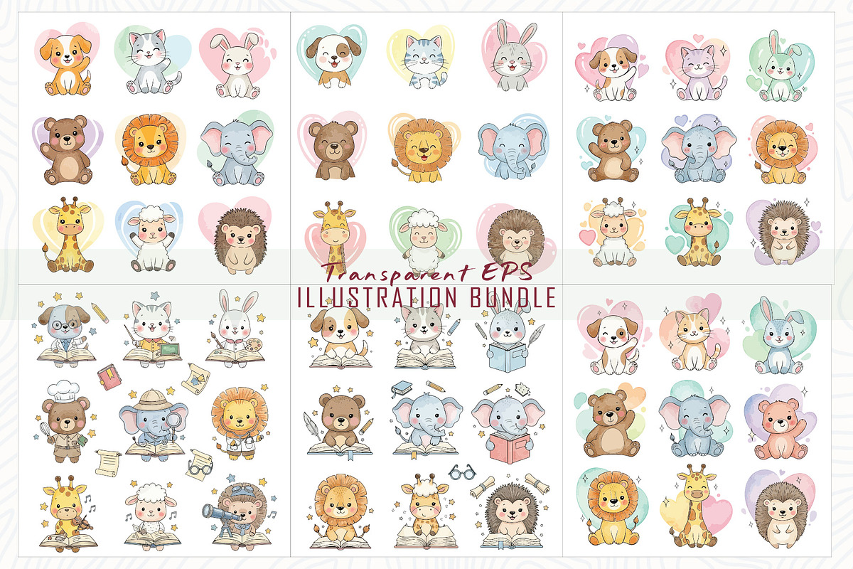100 Charming animal illustrations, an Animal Illustration by Sofia's Fashion (Photo 3 of 3)